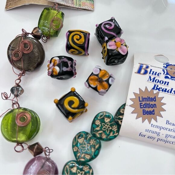 Vintage Czech Hearts Lampwork Beads Lot - Picture 3 of 5